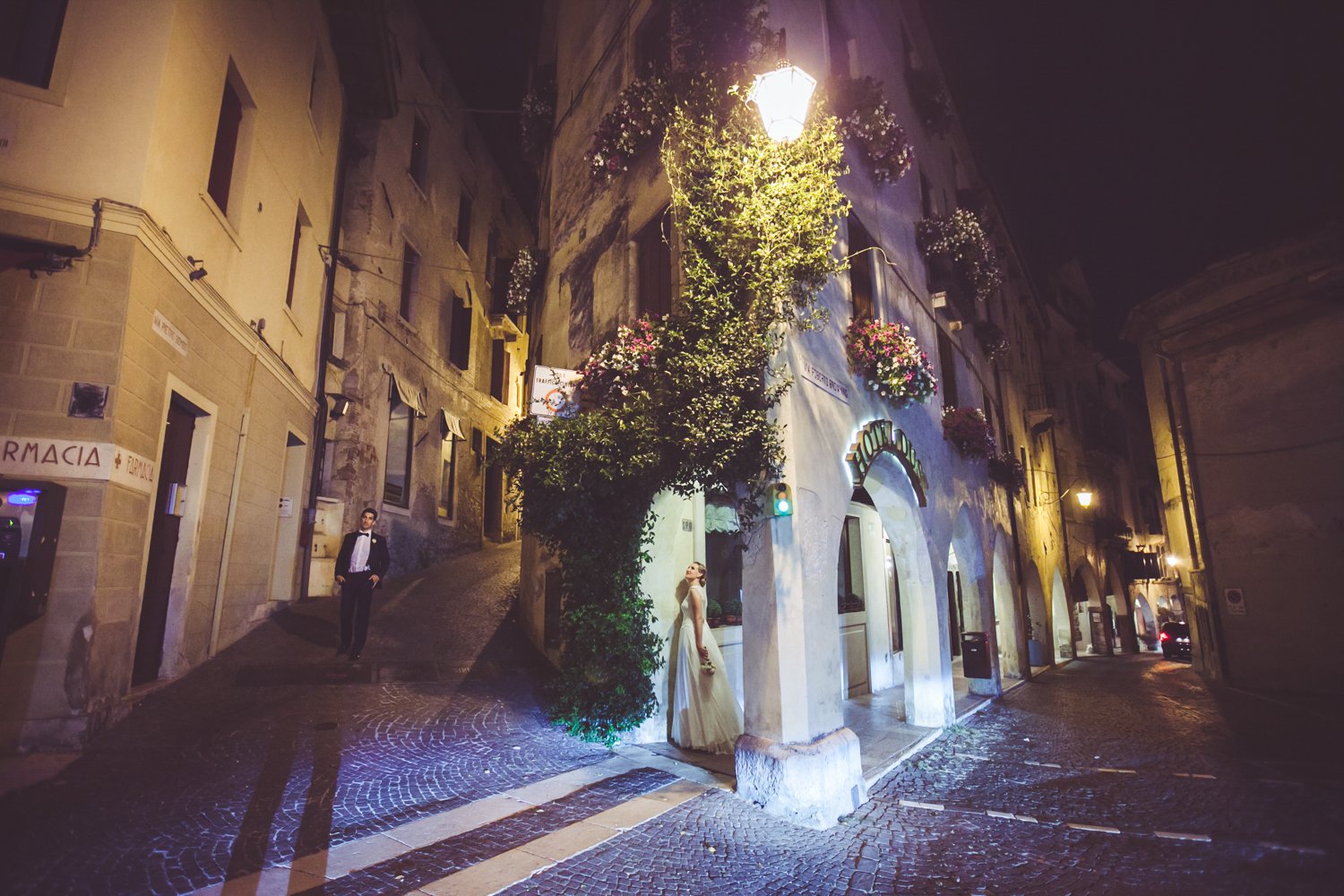 sposi scorcio notturno Asolo