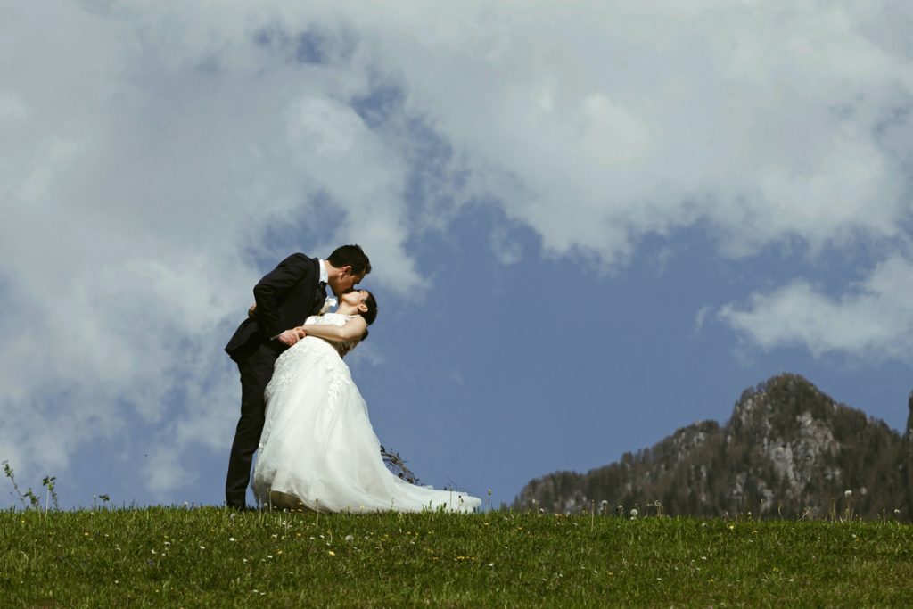 cielo e fiori ritratto di coppia